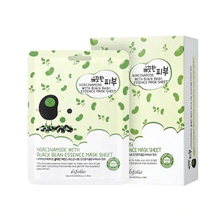 esfolio Niacinamide With Black Bean Essence Mask Sheet Set - 10 sheets