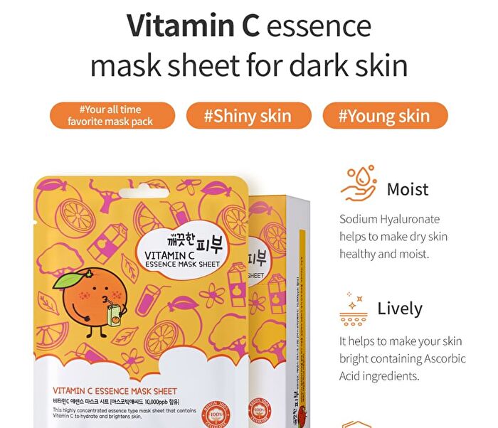 esfolio Vitamin C Essence Mask Sheet Set - 10 sheets