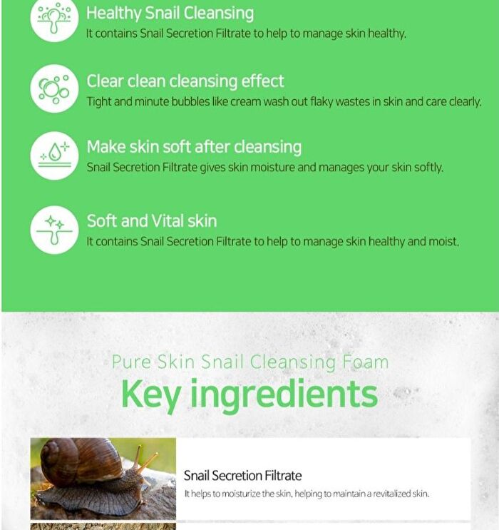 esfolio Pure Skin Snail Cleansing Foam - 150ml