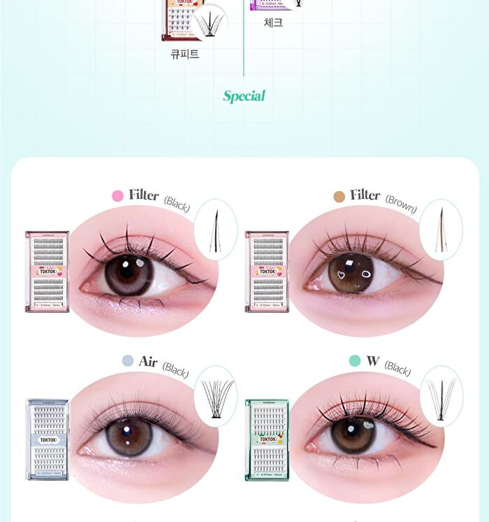 Toktok-Hara W Eyelash - 4 Types - 11mm