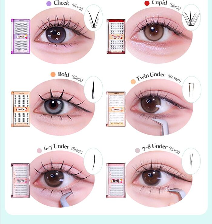 Toktok-Hara W Eyelash - 4 Types - 11mm