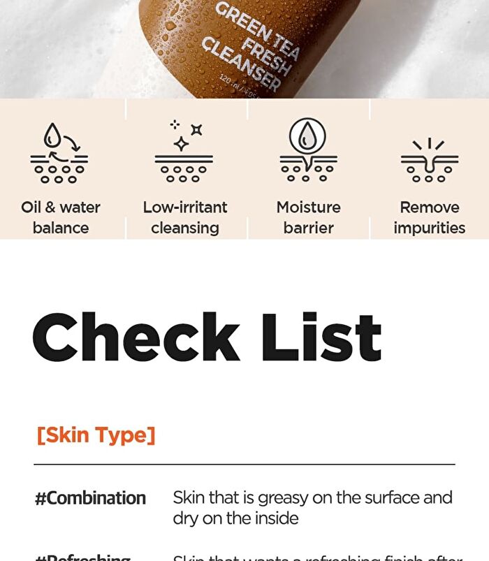 Green Tea Fresh Cleanser - New Version - 120ml