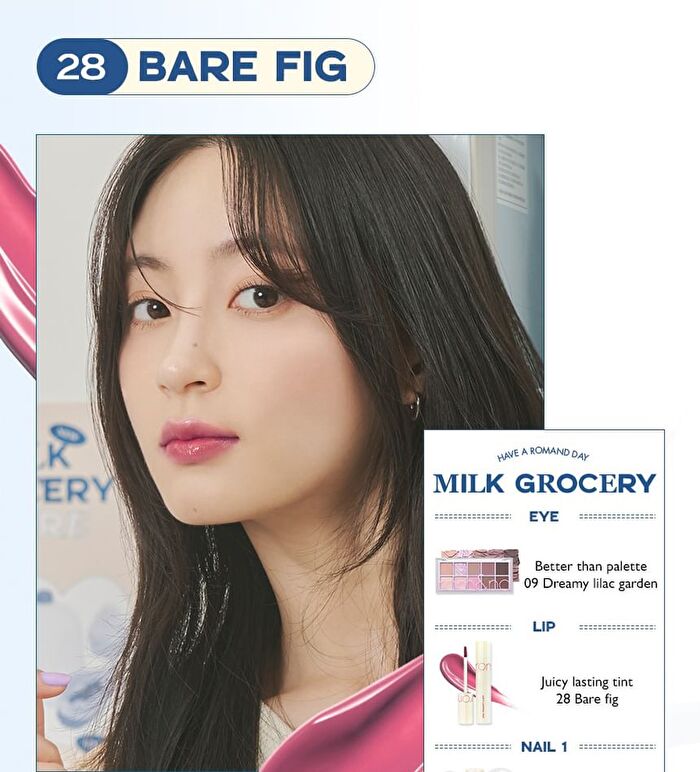 romand Juicy Lasting Tint Milk Grocery Edition - 2 Colors - #28 Bare Fig