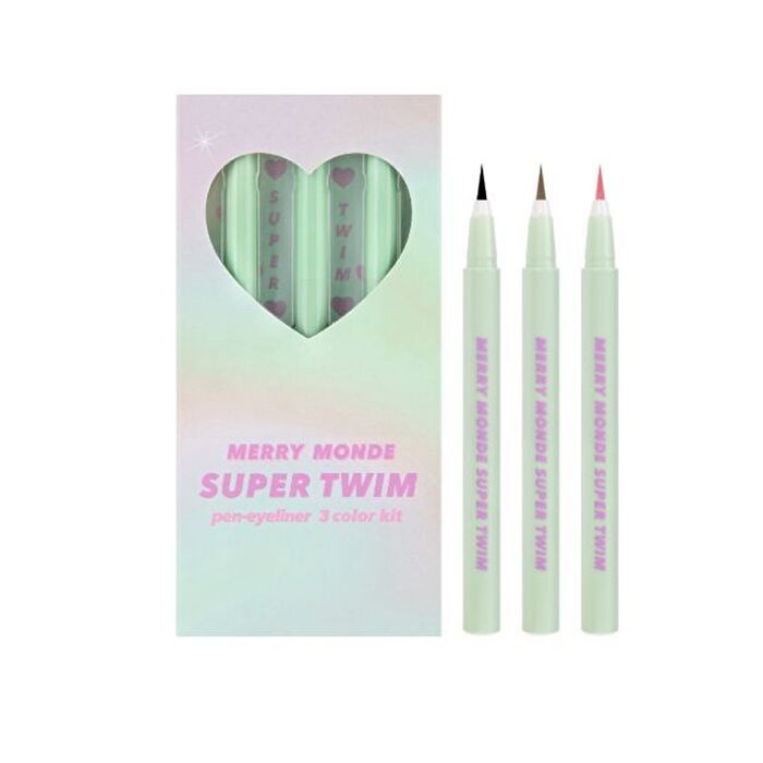 Super Twim Pen Eyeliner Kit - 3 Types - Black Kit
