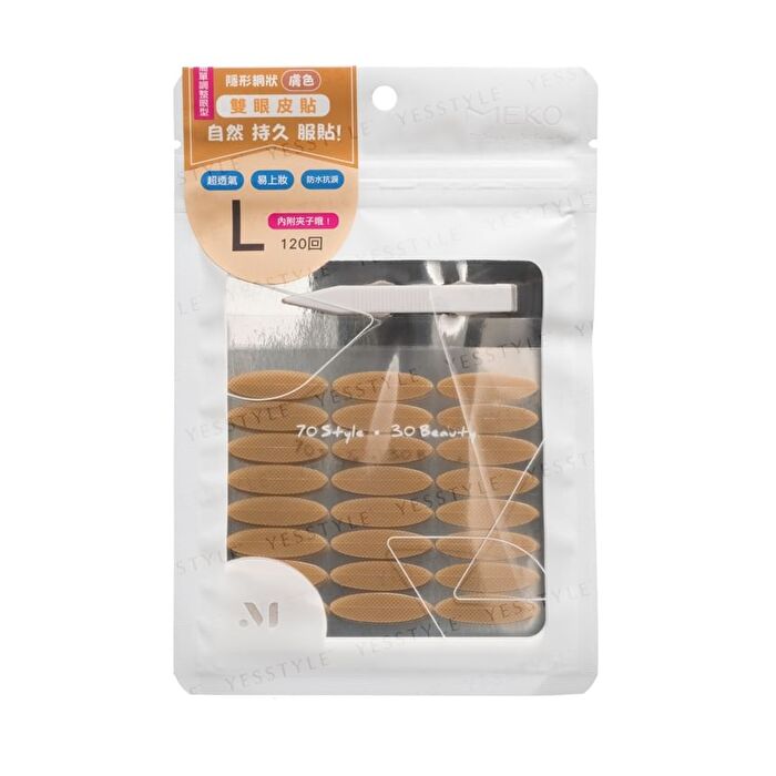 Meko Invisible Mesh Skin Color Double Eyelid Tape L - 120 pcs