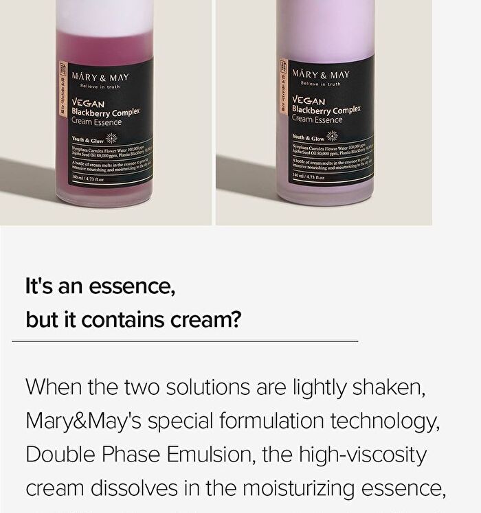 Vegan Blackberry Complex Cream Essence - 140ml