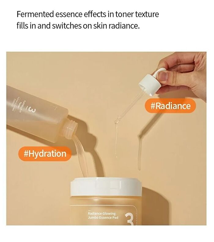 numbuzin No.3 Radiance Glowing Jumbo Essence Pad - 70 sheets