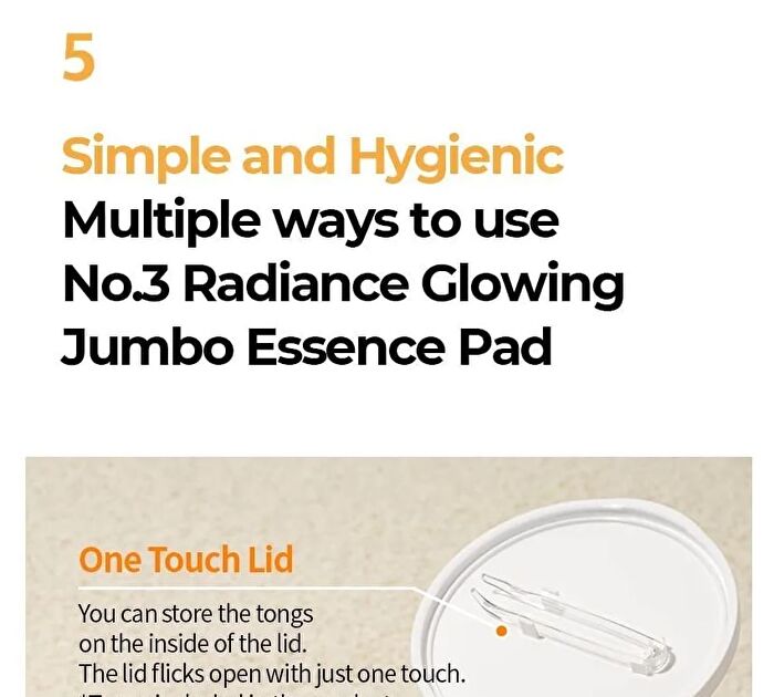 numbuzin No.3 Radiance Glowing Jumbo Essence Pad - 70 sheets