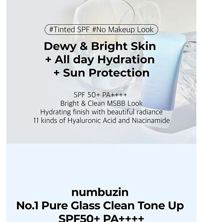 No.1 Pure Glass Clean Tone Up - 50ml