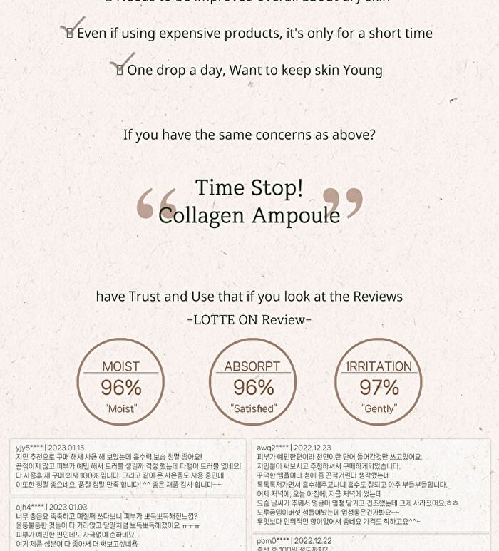 The Plant Base Time Stop Collagen Ampoule - 30ml