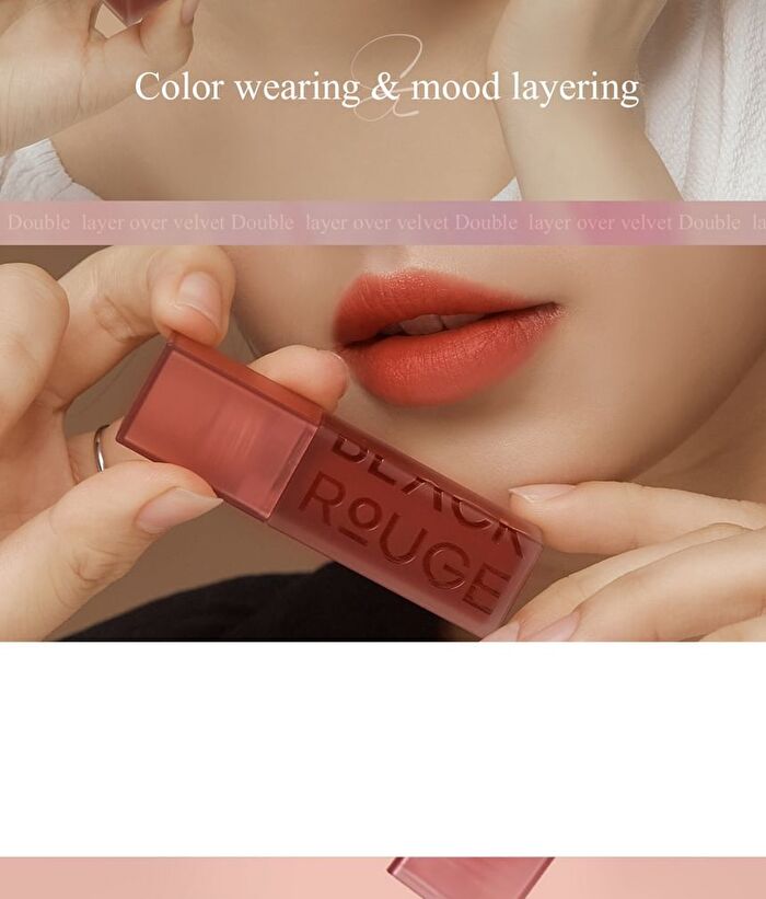 Black Rouge Double Layer Over Velvet Tint - 6 Colors - DL01 Salmon Layer