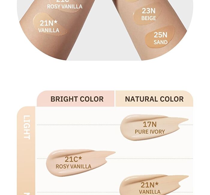 Performance Cushion Light Fixing - 6 Colors - #21N Vanilla