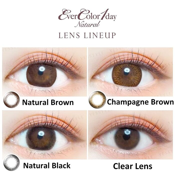 Natural One-Day Color Lens Natural Black 20 pcs - P-0.00 (20 pcs)