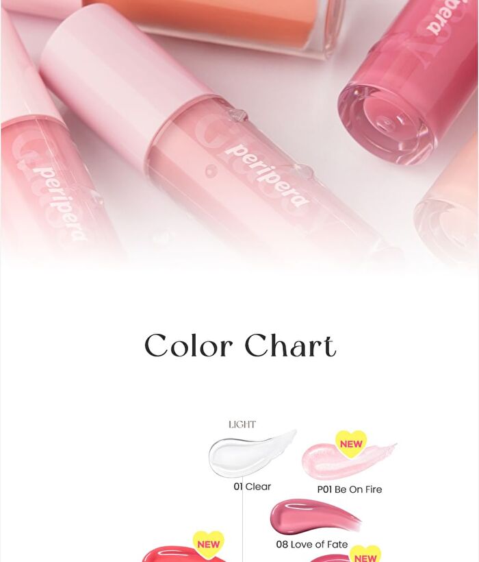 peripera Ink Glasting Lip Gloss - 14 Colors - #01 Clear