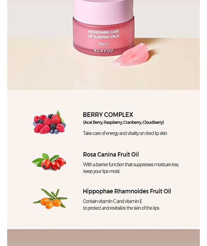 Klavuu Nourishing Care Lip Sleeping Pack  Mini - Vanilla