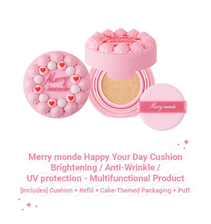 Happy Your Day Cushion Set - 3 Colors - #02 Vanilla