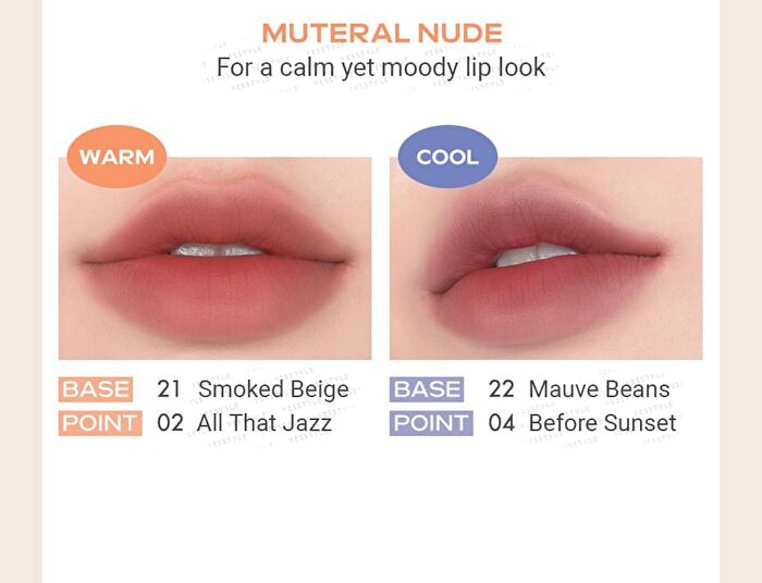 romand Zero Matte Lipstick Muteral Nude Collection - 3 Colors - #21 Smoked Beige