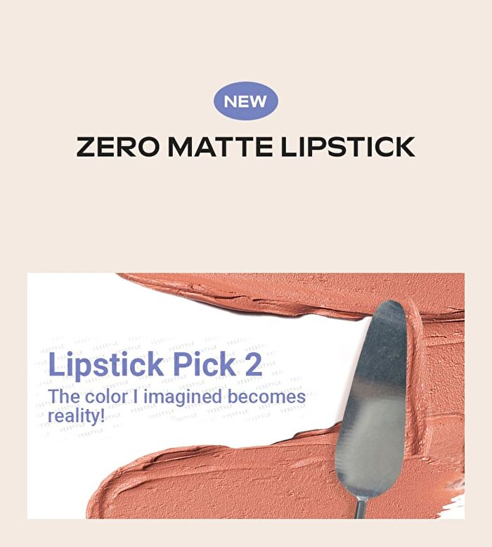 romand Zero Matte Lipstick Muteral Nude Collection - 3 Colors - #21 Smoked Beige