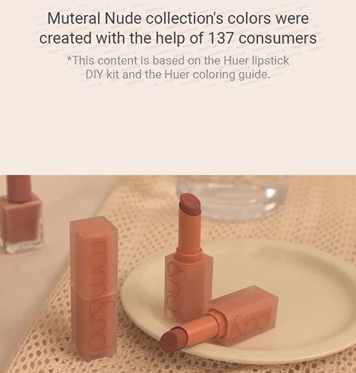 romand Zero Matte Lipstick Muteral Nude Collection - 3 Colors - #21 Smoked Beige