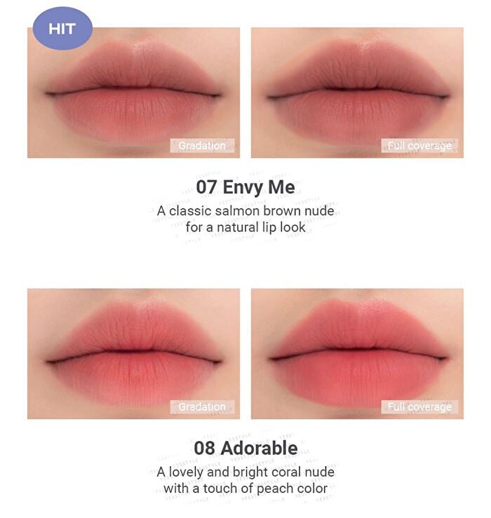 romand Zero Matte Lipstick Muteral Nude Collection - 3 Colors - #22 Mauve Beans
