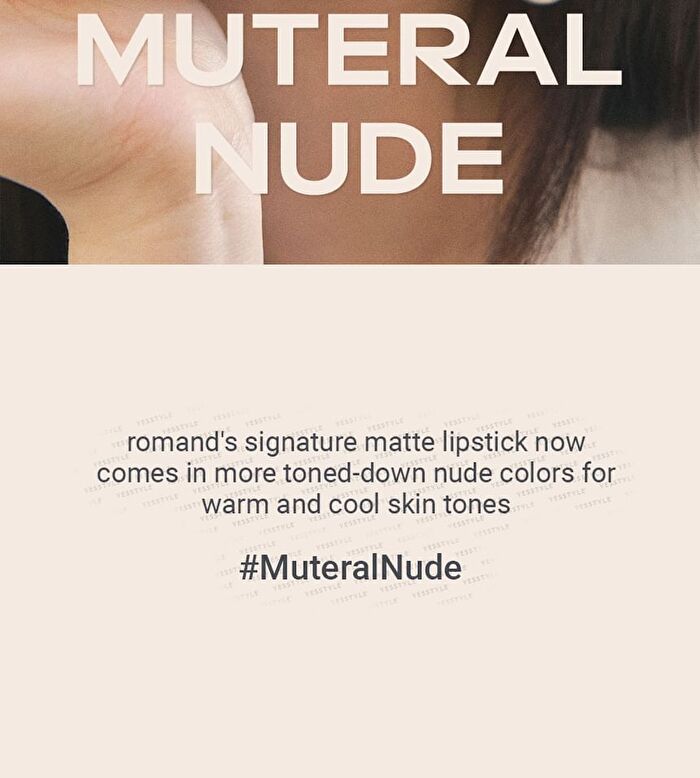 romand Zero Matte Lipstick Muteral Nude Collection - 3 Colors - #22 Mauve Beans
