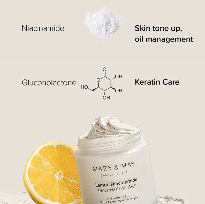 Lemon Niacinamide Glow Wash Off Mask Pack Mini - 30g