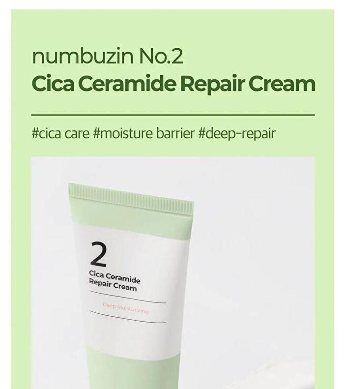 No.2 Cica Ceramide Repair Cream - 60ml - Renewed