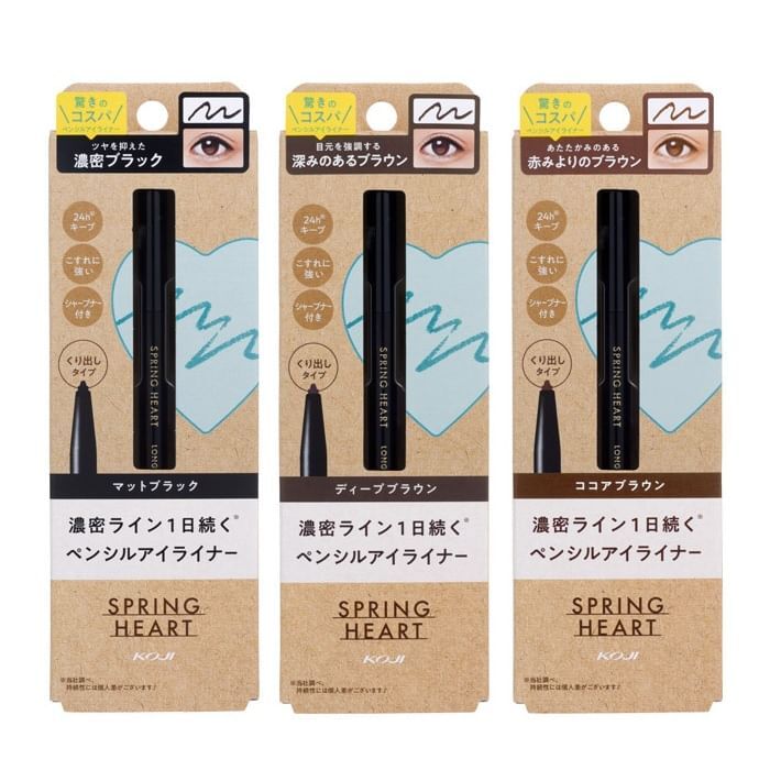 Spring Heart Long Lasting Eyeliner - Matte Black