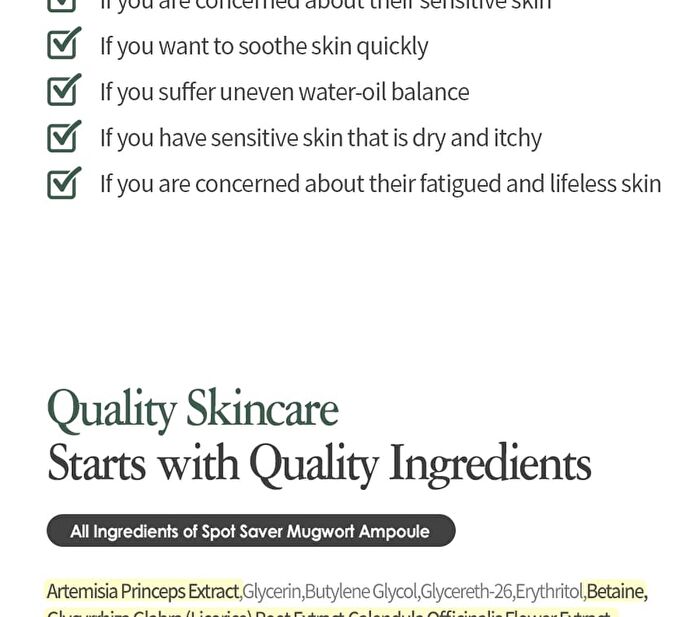 Mugwort Calming Ampoule - New Version - 50ml