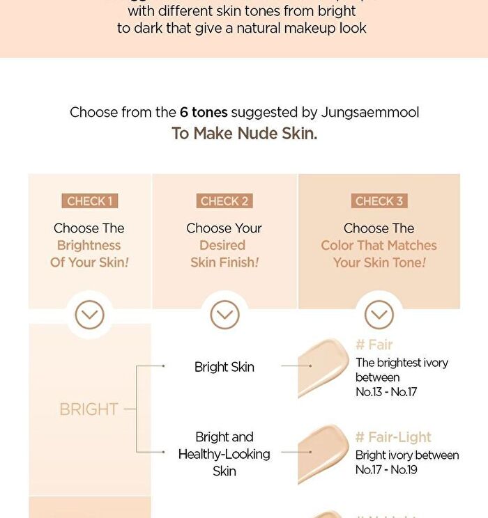 Jung Saem Mool Skin Nuder Foundation - 6 Colors - Fair Light