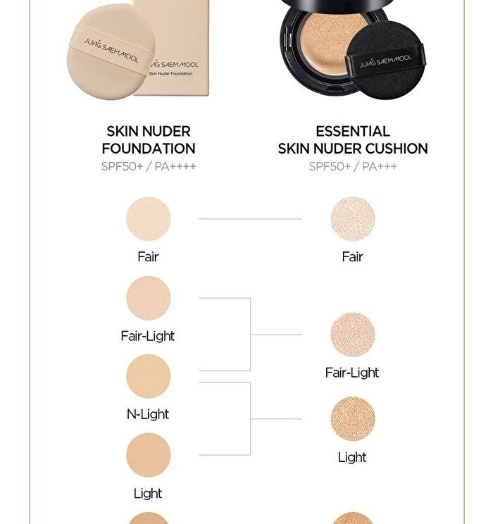 Jung Saem Mool Skin Nuder Foundation - 6 Colors - Light