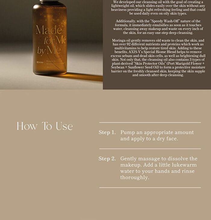 Axis-y Biome Resetting Moringa Cleansing Oil - 200ml