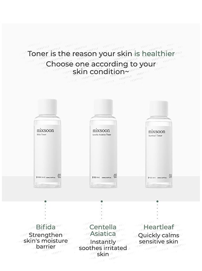 mixsoon Toner Mini 150ml - 4 Types - Heartleaf