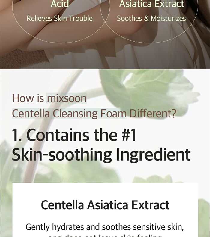 mixsoon Centella Cleansing Foam - 2024 Version - 150ml
