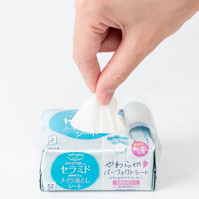Softymo Ceramide Makeup Remover Sheet - 52 pcs Refill