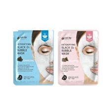 eyeNlip Detoxifying Black O2 Bubble Mask - 2 Types - Charcoal