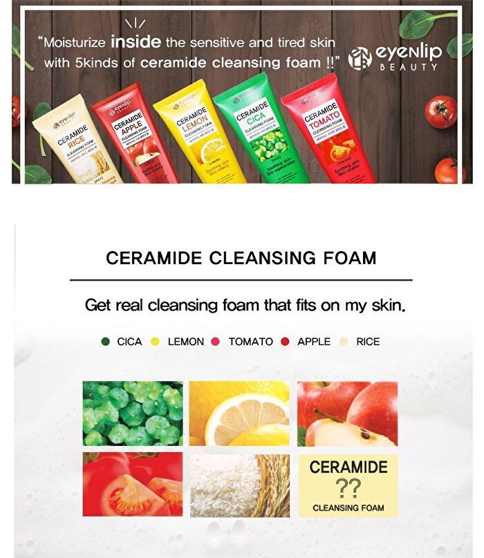 Ceramide Cleansing Foam - 5 Types - Rice