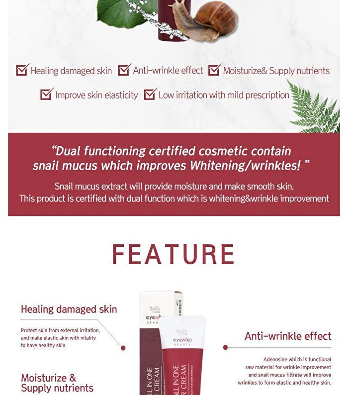 Snail All in One Repair Cream Tube - 30ml