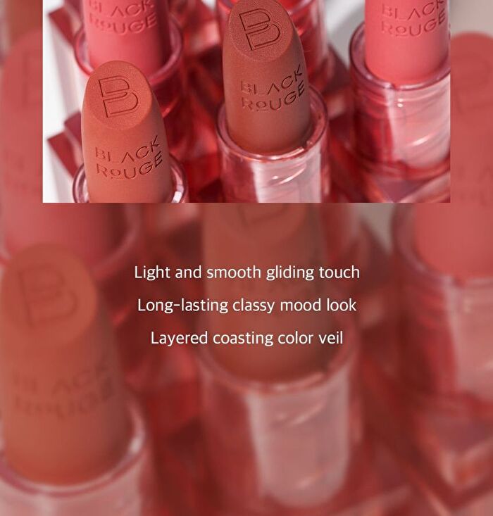 Black Rouge Wearable Velvet Lipstick - 5 Colors - #WL02 Fuchsia Rosy