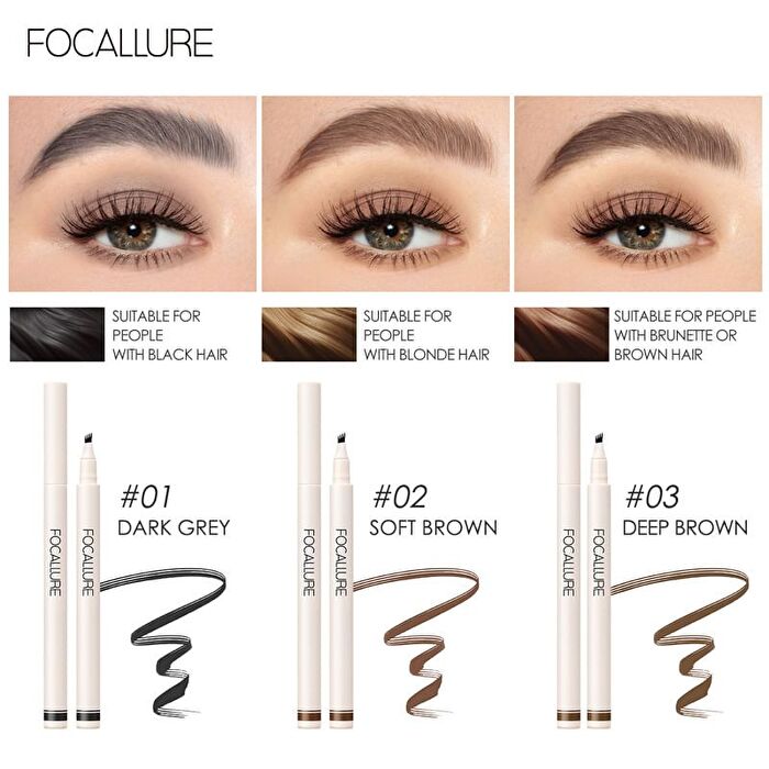 Focallure Tinted brow Ink Pen - 3 Colors - #2 SOFT BROWN