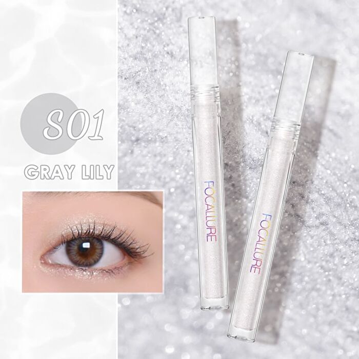 GLITTERING Liquid Eyeshadow - 7 Colors - #S01 GRAY LILY