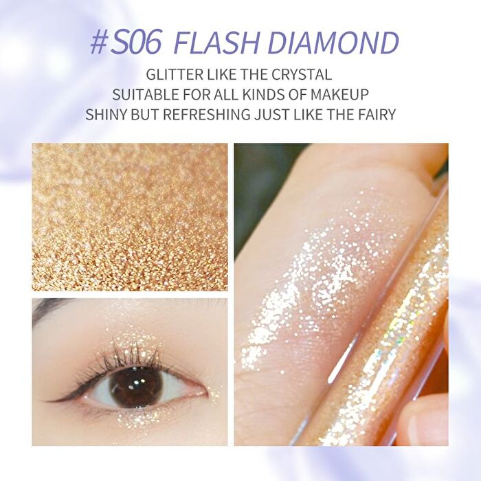 GLITTERING Liquid Eyeshadow - 7 Colors - #S01 GRAY LILY