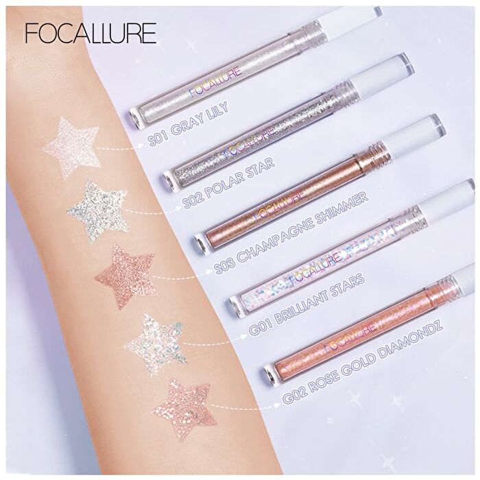 GLITTERING Liquid Eyeshadow - 7 Colors - #G02 ROSE GOLD DIAMONDZ