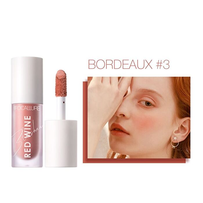 Focallure HANGOVER Red Wine Blusher - 4 Colors - #3 BORDEAUX