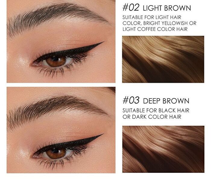 Focallure FLUFFMAX Brow Mascara/Brow Gel - 4 Colors - #2 LIGHT BROWN