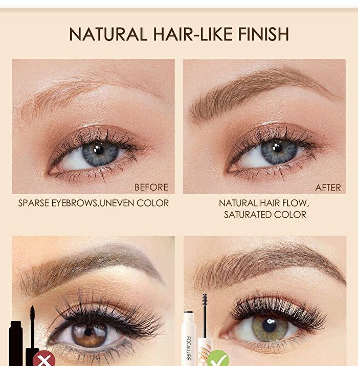 Focallure FLUFFMAX Brow Mascara/Brow Gel - 4 Colors - #1 NATRUAL GREY