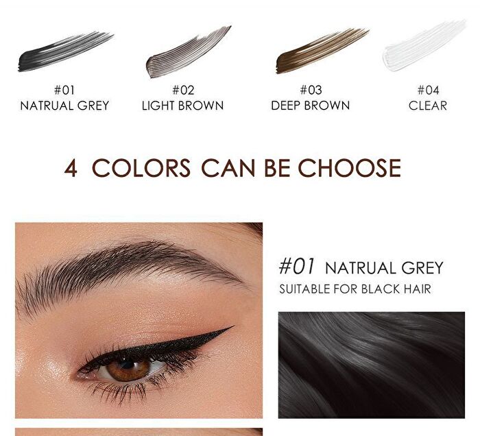 Focallure FLUFFMAX Brow Mascara/Brow Gel - 4 Colors - #3 DEEP BROWN