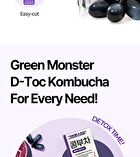 Green Monster D-Toc Kombucha - 6 Types - Pomegranate Hibiscus