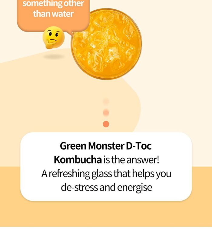 Green Monster D-Toc Kombucha - 6 Types - Lemon Black Tea