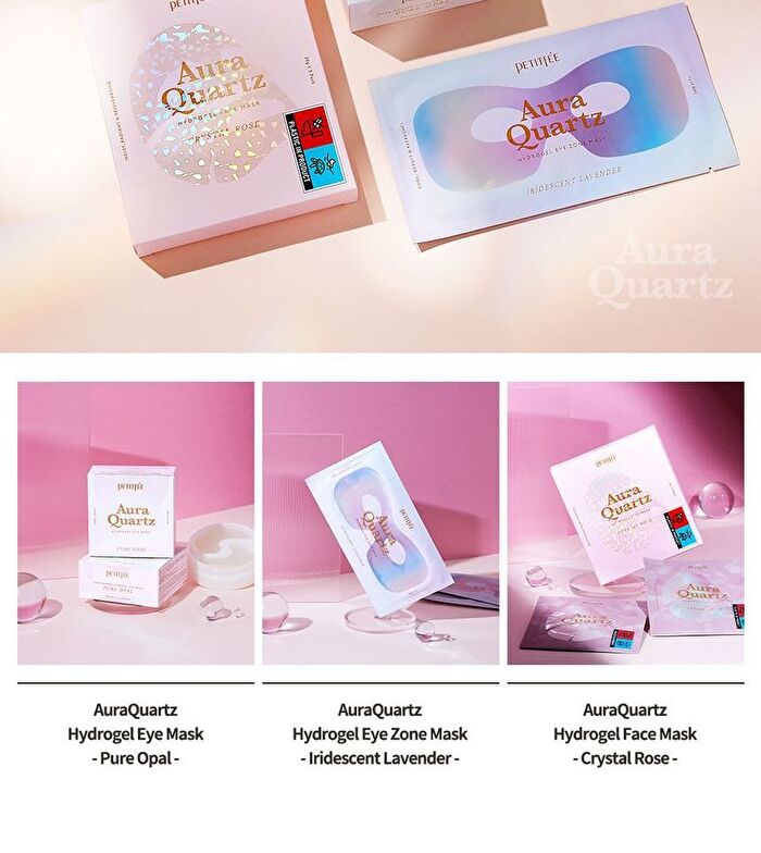 Petitfee Aura Quartz Hydrogel Face Mask Set Crystal Rose - 5 pcs